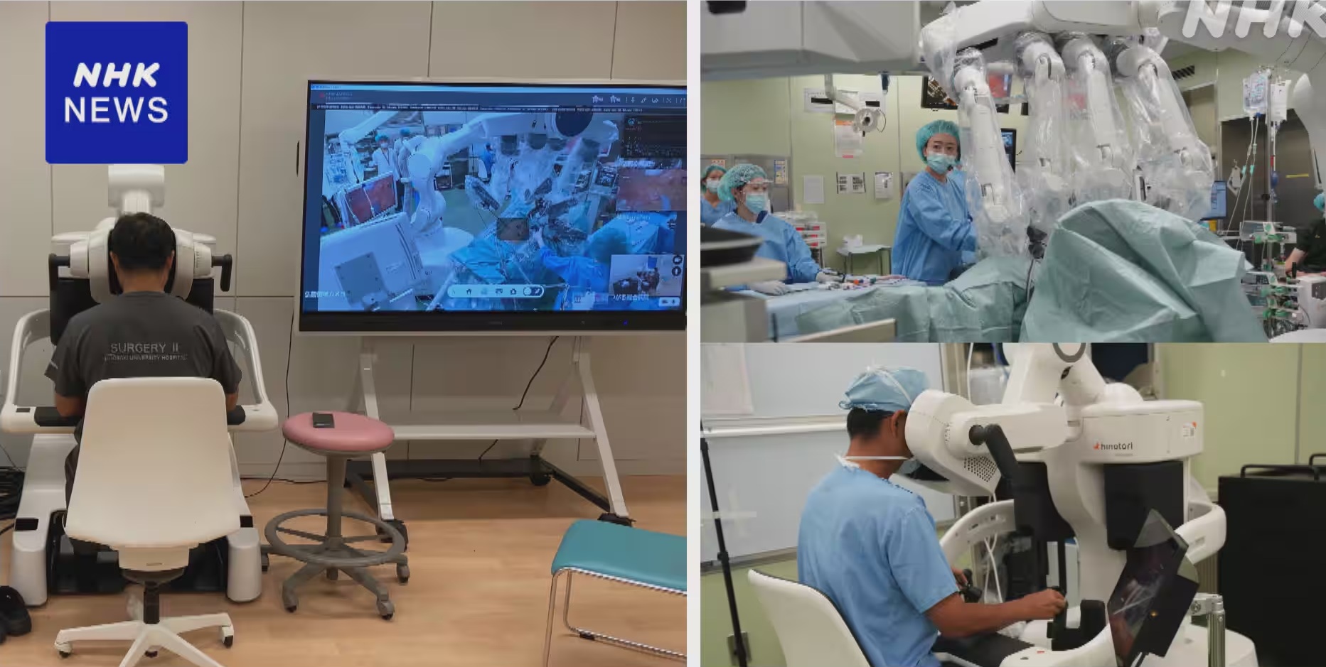 Ca phẫu thuật có sự tham gia của bác sĩ điều khiển robot từ xa. (Ảnh:&nbsp;nhk.or.jp)